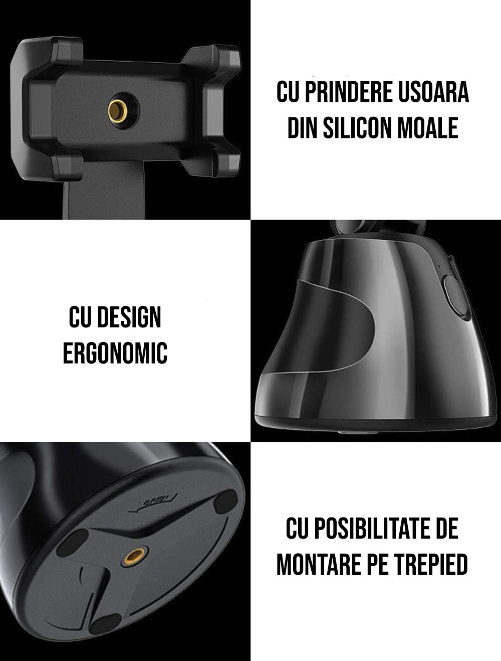 Suport Smart pentru telefon cu fotografiere automata si rotire 360 de grade - eMAG.ro